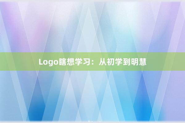 Logo瞎想学习：从初学到明慧