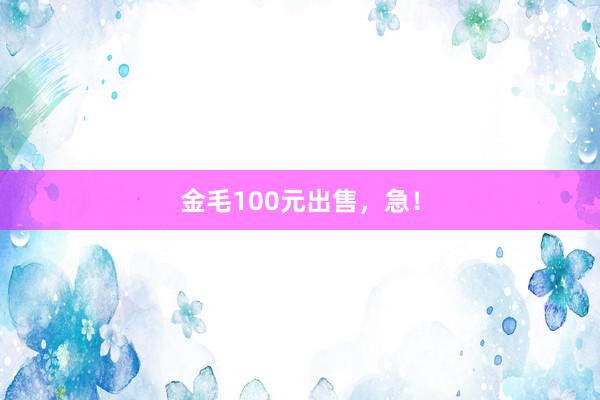 金毛100元出售，急！